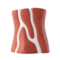 Abstract red and white shape isolated on transparent background png