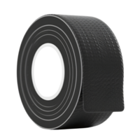 Black textured roll of tape isolated on transparent background png