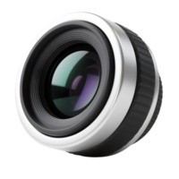 A camera lens isolated on transparent background shows optical precision png