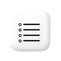 A list icon isolated on transparent background png