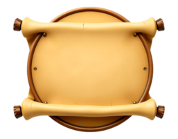 Ornate Antique Scroll with Wooden Frame png