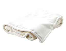 Folded white blanket on a transparent background png