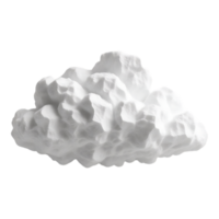 Realistic 3D Render of a Fluffy White Cloud png