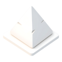 3D Isometric Pyramid on a Base png