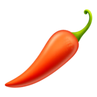 Vibrant Red Chili Pepper Isolated on Transparent Background png