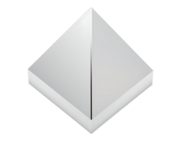 Isometric Pyramid Cube 3D Render png