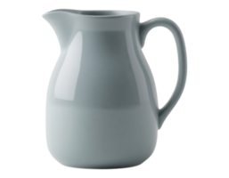 Elegant Grey Ceramic Pitcher Isolated on a Transparent Background png