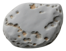 An irregularly shaped asteroid with craters and a rough surface png