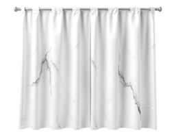 White Marble Print Curtains on a Transparent Background png