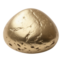 A golden nugget with a textured surface and a polished look. png