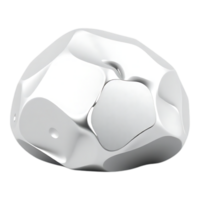 3D Render of a Polished Metallic Stone png