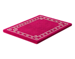 Pink rectangular carpet with a decorative border png