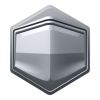 Shiny Metallic 3D Badge for Branding and Awards png