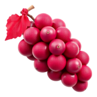 A cluster of vibrant red grapes with a transparent background. png