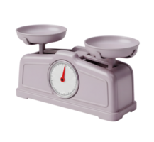 Kitchen weighing scale minimalist 3D rendering in a soft and smooth renderer png