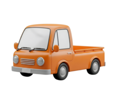 Pickup truck minimalist 3D rendering a soft and smooth renderer png