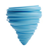 Tornado minimalist 3D rendering in a soft and smooth renderer png