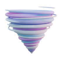 Tornado minimalist 3D rendering smooth renderer png