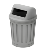 Trash can minimalist 3D rendering a soft and smooth renderer png