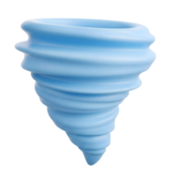 Tornado minimalist 3D rendering and smooth renderer png