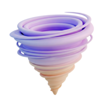 Tornado minimalist 3D rendering a soft and smooth renderer png