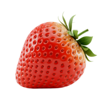 Strawberry minimalist 3D rendering and smooth renderer png