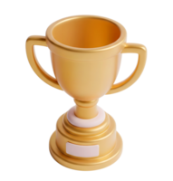 Trophy minimalist 3D rendering a soft and smooth renderer png