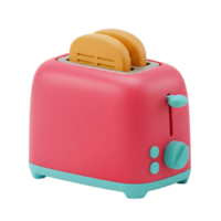Toaster minimalist 3D rendering smooth renderer png