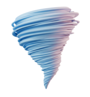 Tornado minimalist 3D rendering soft and smooth renderer png