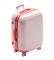 Travel suitcase minimalist 3D rendering soft and smooth renderer png