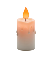 Candle with flickering flame minimalist 3D rendering in a soft and smooth renderer png