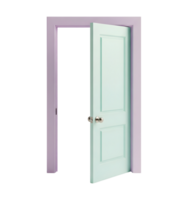 Open door minimalist 3D rendering in a soft and smooth renderer png