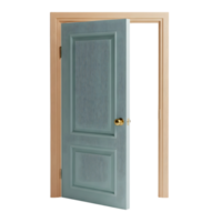 Open door minimalist 3D rendering in a soft smooth renderer png