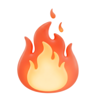 Fire flame minimalist 3D rendering soft and smooth renderer png