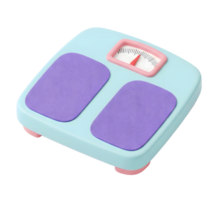 Body weight scale minimalist 3D rendering in soft and smooth renderer png