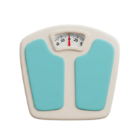 Body weight scale minimalist 3D rendering in a soft smooth renderer png