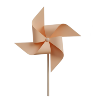 Paper pinwheel minimalist 3D rendering in soft and smooth renderer png