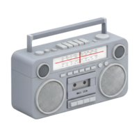 Boombox minimalist 3D rendering in soft and smooth renderer png