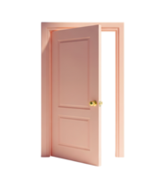 Open door minimalist 3D rendering in soft and smooth renderer png