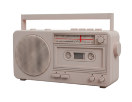 Radio cassette player minimalist 3D rendering soft and smooth renderer png