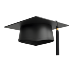 Graduation cap minimalist 3D rendering in a soft renderer png