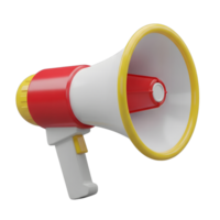 Megaphone minimalist 3D rendering a soft and smooth renderer png