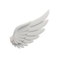 White Angel Wing Minimalist 3D Rendering in a Soft And Smooth Renderer png