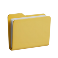 File Folder Icon Minimalist 3D Rendering in a Soft And Smooth Renderer png