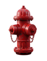Red Fire Hydrant Minimalist 3D Rendering in Soft And Smooth Renderer png