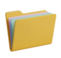 File Folder Icon Minimalist 3D Rendering Smooth Renderer png