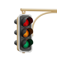 Hanging Traffic Light Minimalist 3D Rendering in Soft And Smooth Renderer png