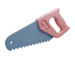 Hand Saw Minimalist 3D Rendering in a Soft And Smooth Renderer png
