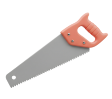 Hand Saw Minimalist 3D Rendering in Soft And Smooth Renderer png
