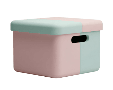 Lager Box minimalistisch 3d Rendern im ein Sanft und glatt Renderer png